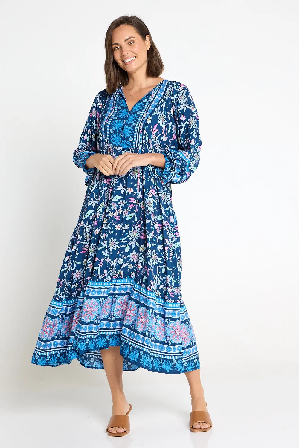 Aleria Dress - Navy Floral