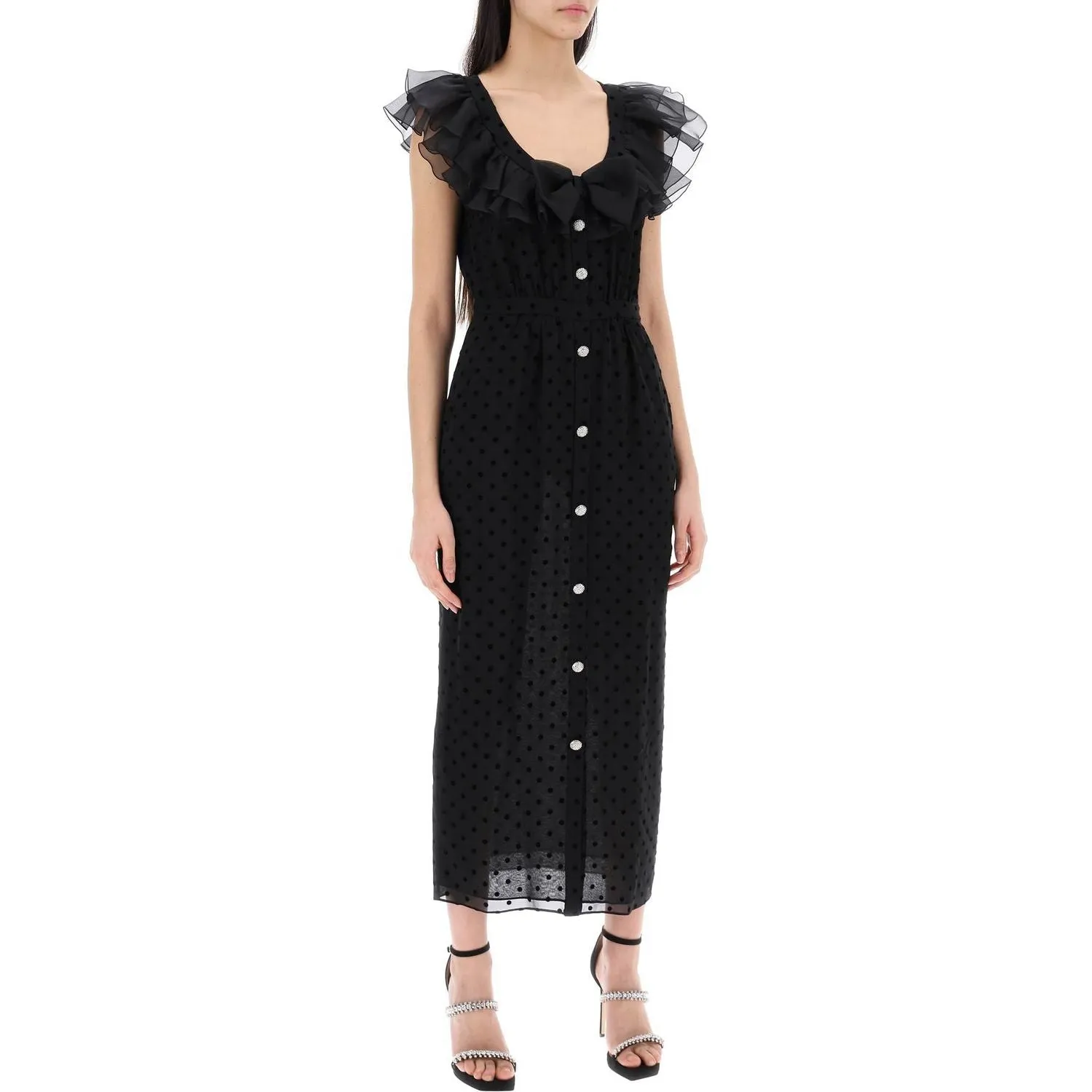 Alessandra Rich 'polka dot midi dress in ge