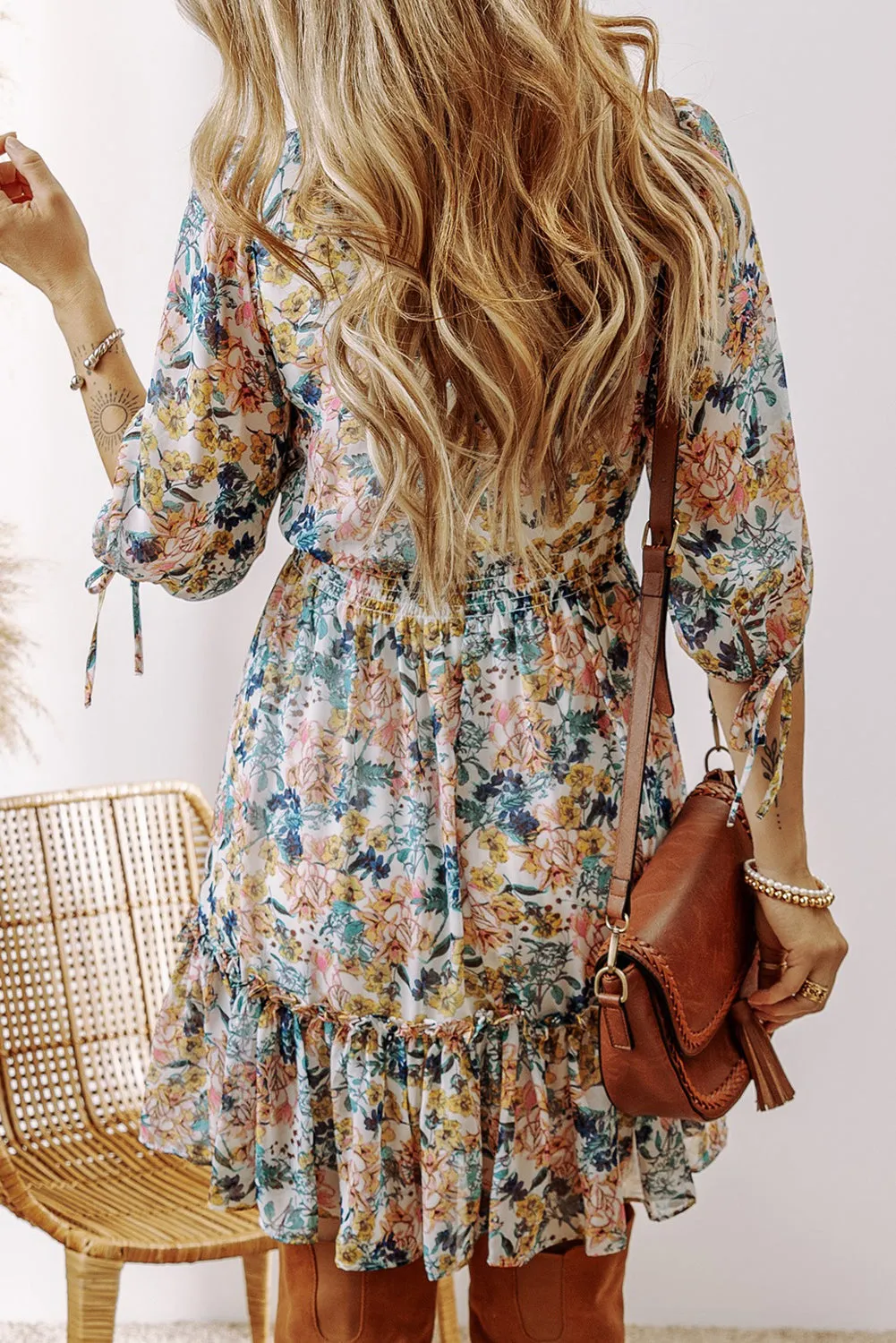 Ashley Floral V-Neck Dress