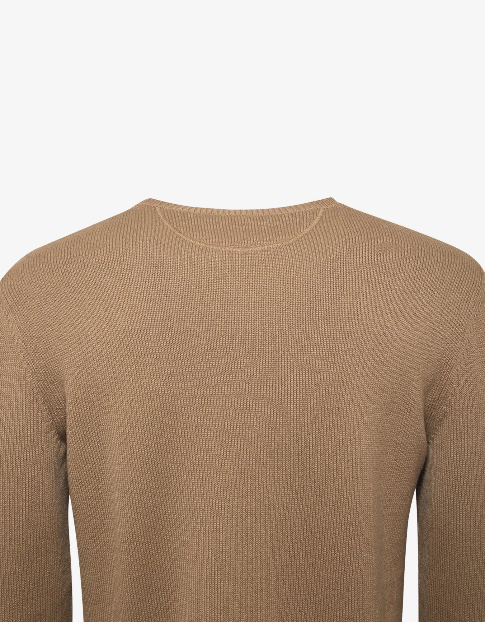 Beige Logo Intarsia Cashmere Sweater