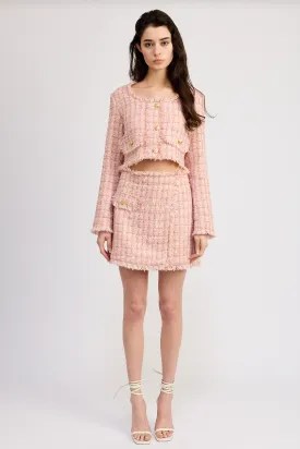 Blush Tessa Tweed Skort