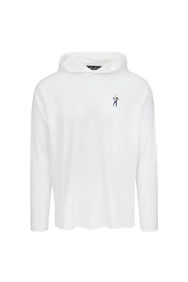 Bright White Men's Long Sleeve Lightweight Hoodie