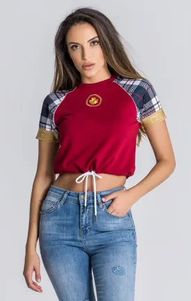 Burgundy Royalty Cropped Tee