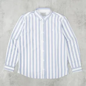 Carhartt WIP Dillion Striped L/S Shirt - Bleach / White