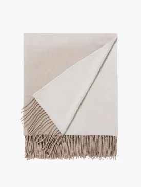 Cashmere Mix Throw - Oatmeal/Chalk