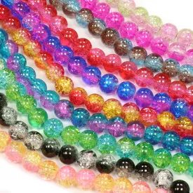 Crackle glass 8mm Bundle Round – 10 strands