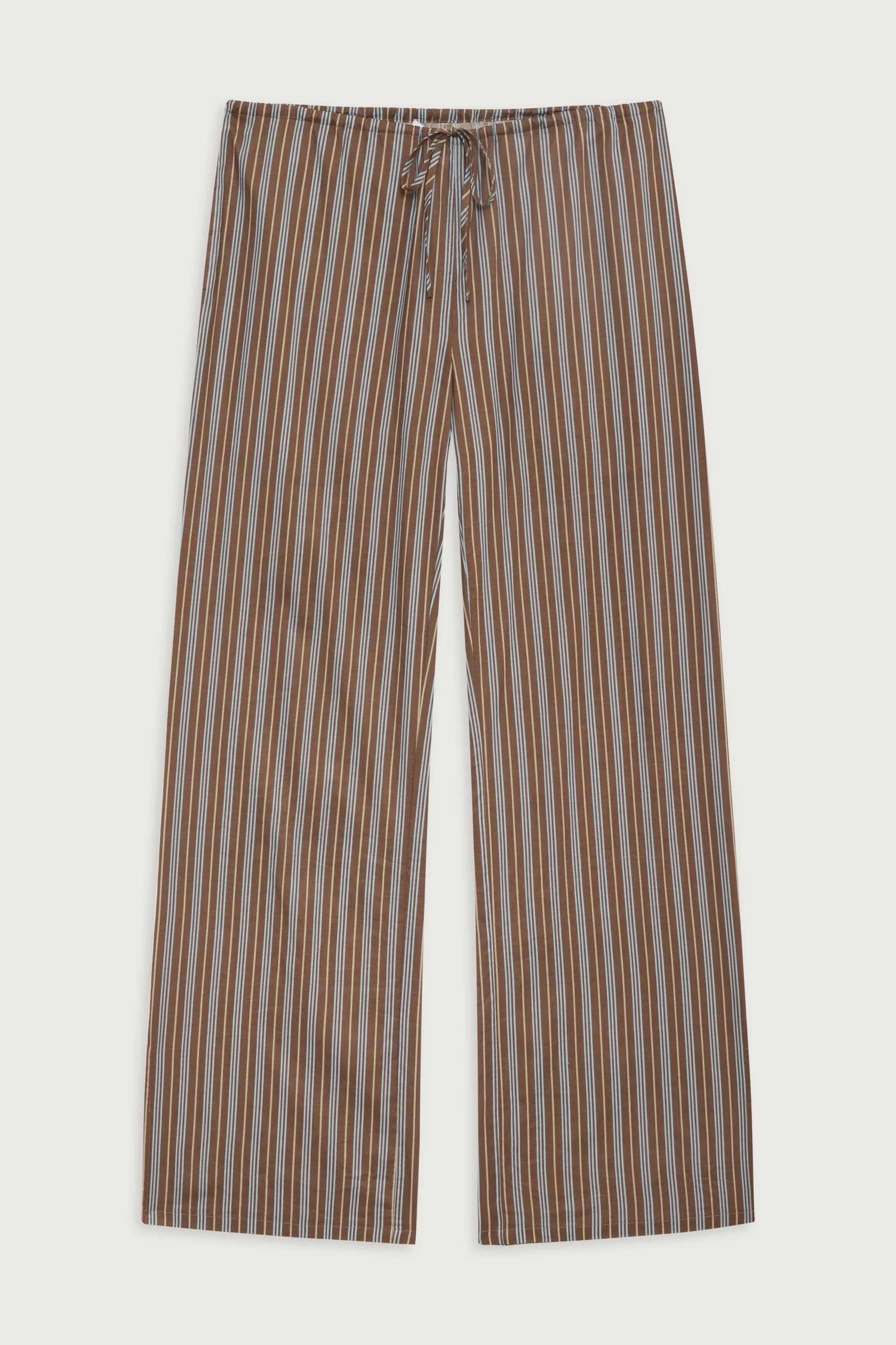 Daisy Striped Low Rise Pant - Ocean Stone