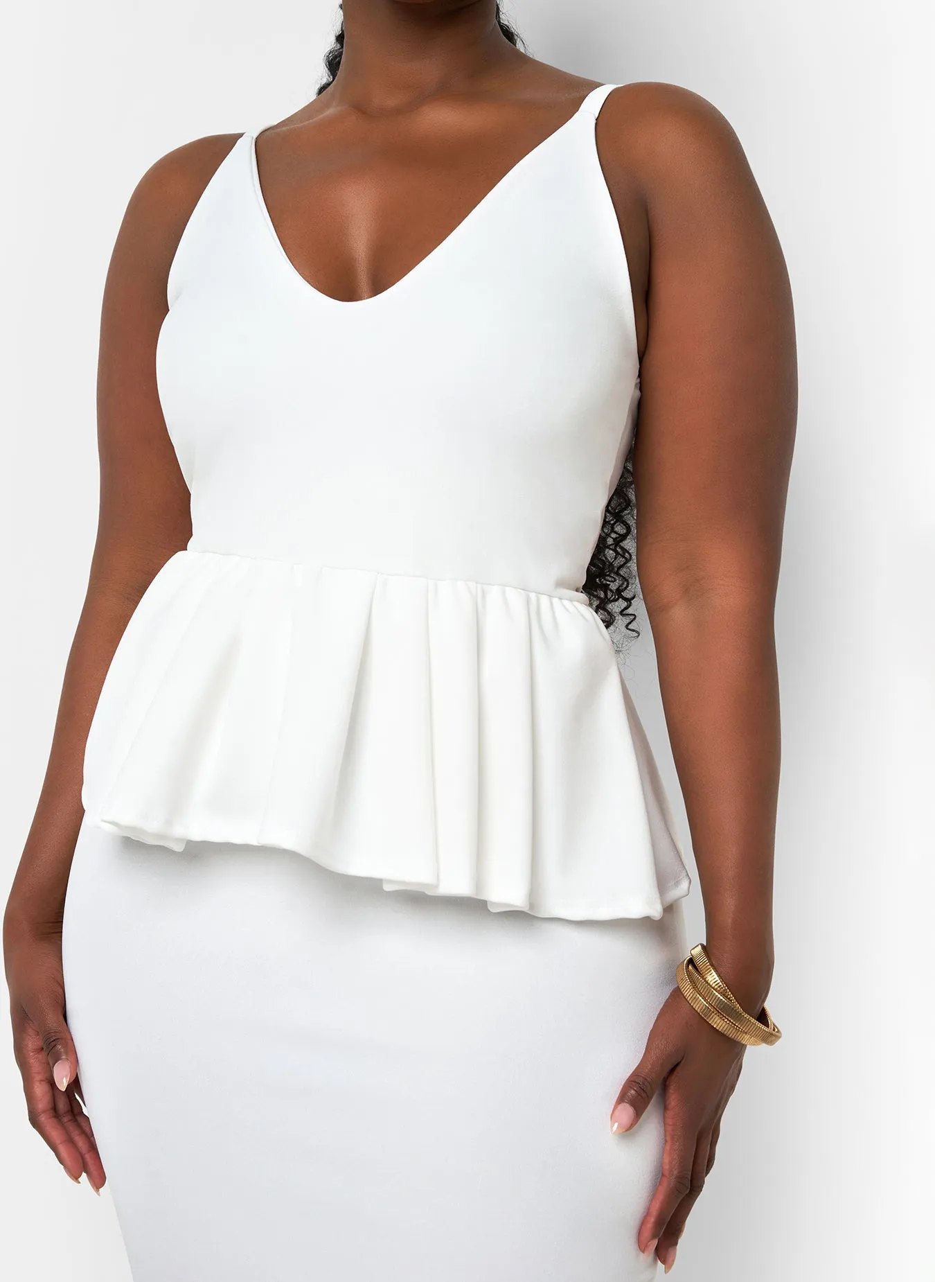 Diane Peplum Midi Bodycon Dress