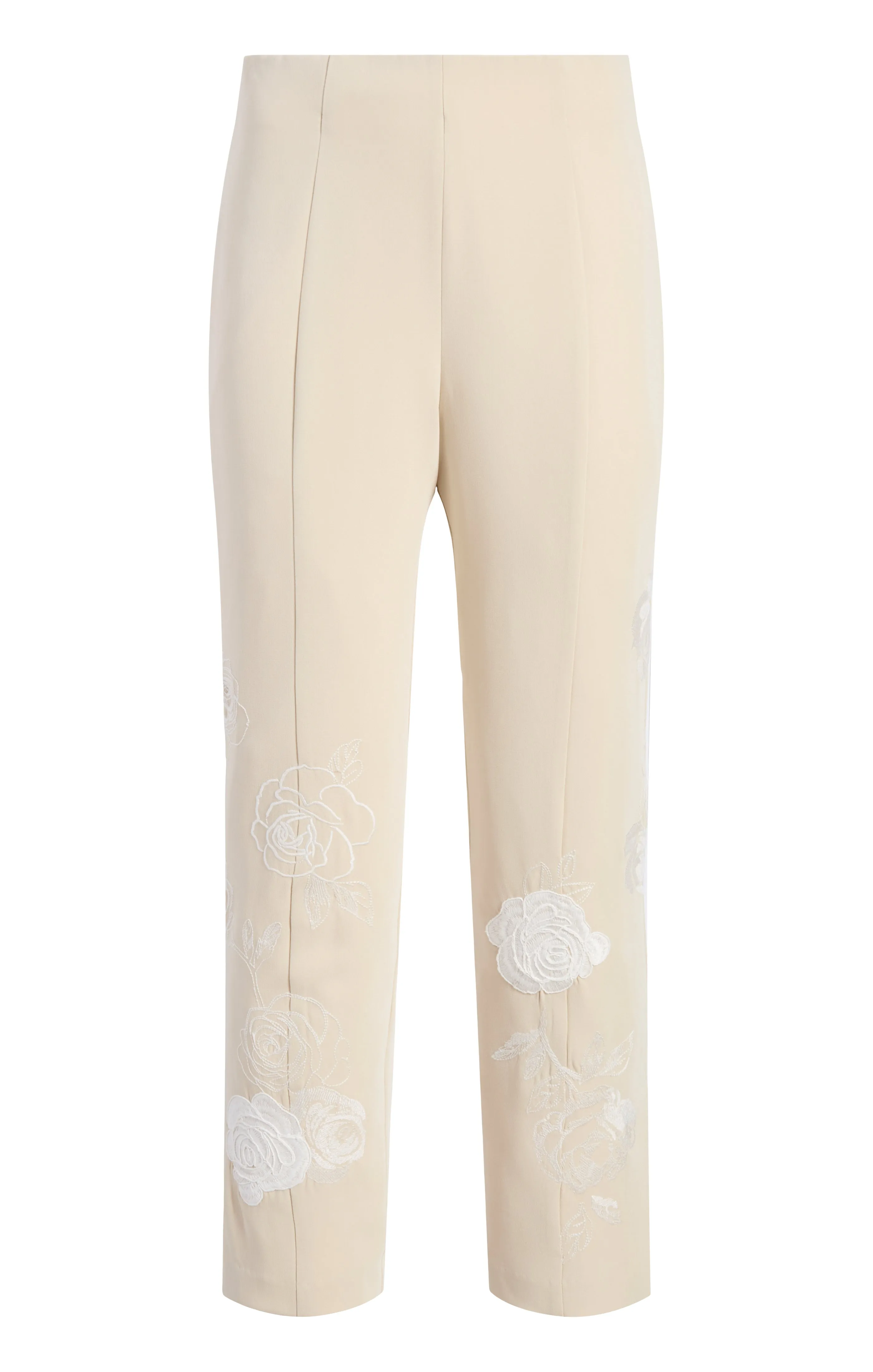 Floating Roses Embellished Cropped Brianne Pant