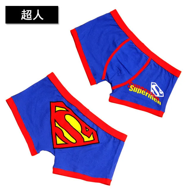 Free Shipping high quality brand mens cartoon underwear Low waist sexy man boxer cotton shorts underpants couple panties cartoon