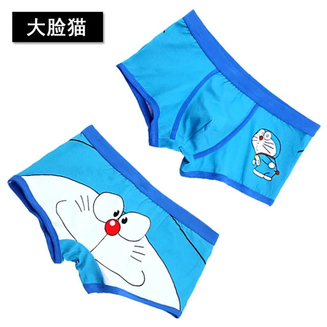 Free Shipping high quality brand mens cartoon underwear Low waist sexy man boxer cotton shorts underpants couple panties cartoon