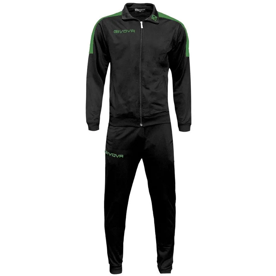 Givova Tuta Revolution Tracksuit Black-Green Tr033 1013 Xs