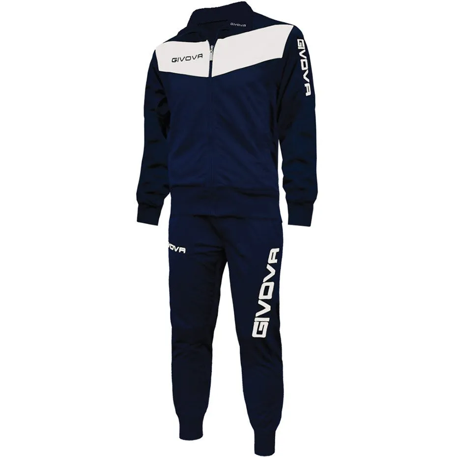 Givova Tuta Visa Tracksuit Navy Blue-White Tr018 0403 3Xs