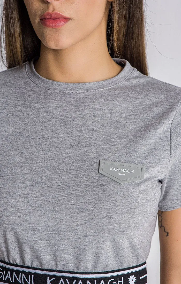 Grey Melange Core Elastic Tee