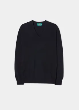 Haddington Cashmere Jumper in Dark Navy - Regular Fit