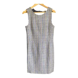 Jigsaw Blue Tweed Effect Sleeveless Dress UK Size 12