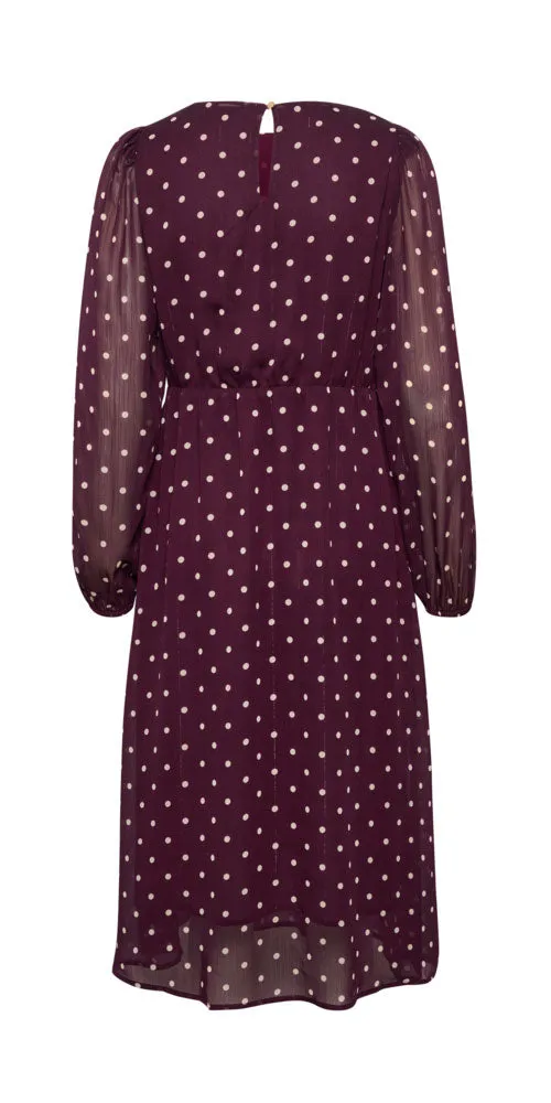 Kaffe Polka Dot Midi Dress