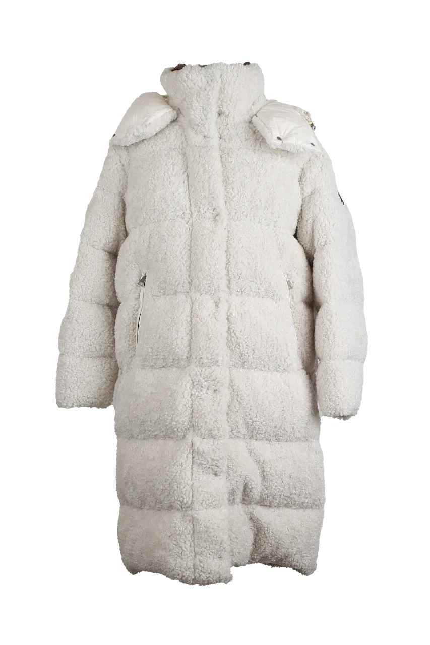 Long Down Faux Shearling Parka