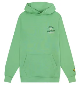 Lyle and Scott Kids Racquet Club Graphic Hoodie Lawn Green