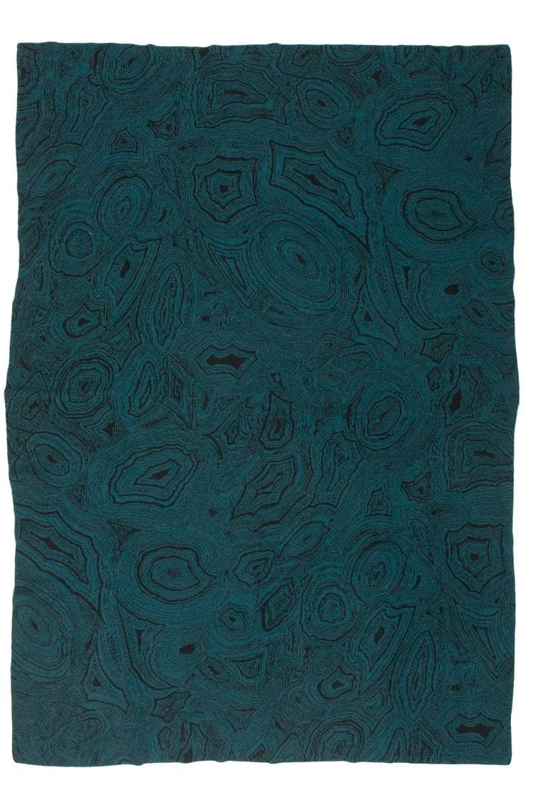 Malachite Teal Cashmere Throw by Saved New York