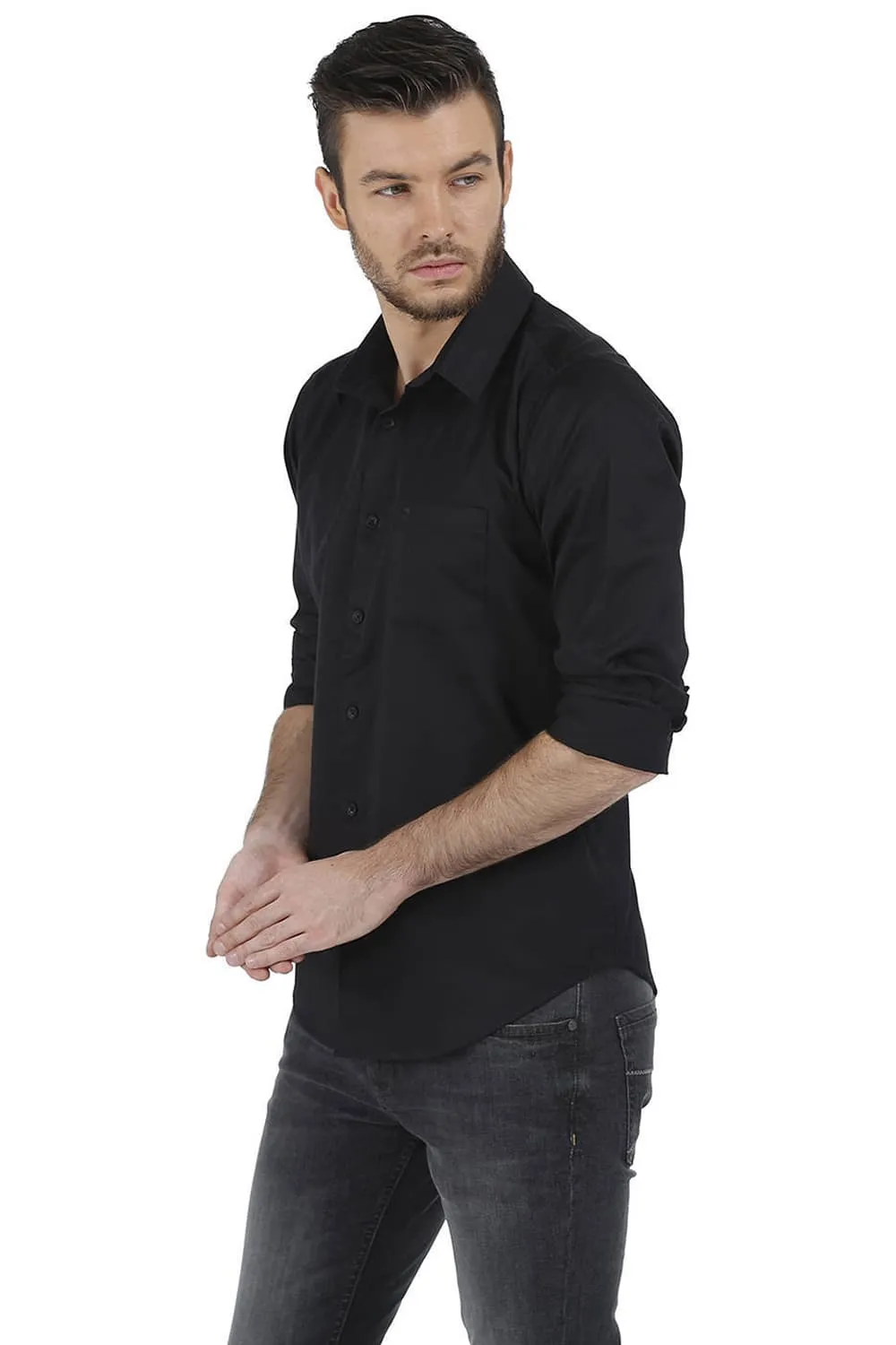 Slim Fit Total Eclipse Satin Shirt