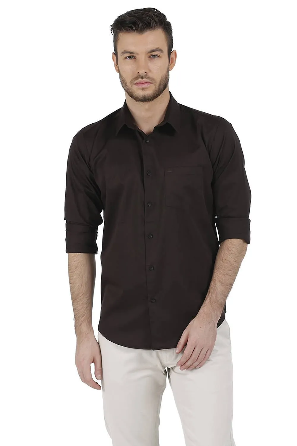 Slim Fit Total Eclipse Satin Shirt