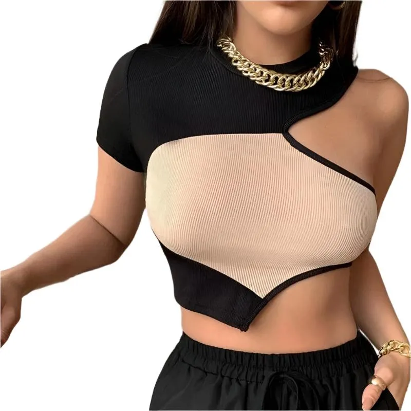 TEEK - Cropped Open Shoulder Top