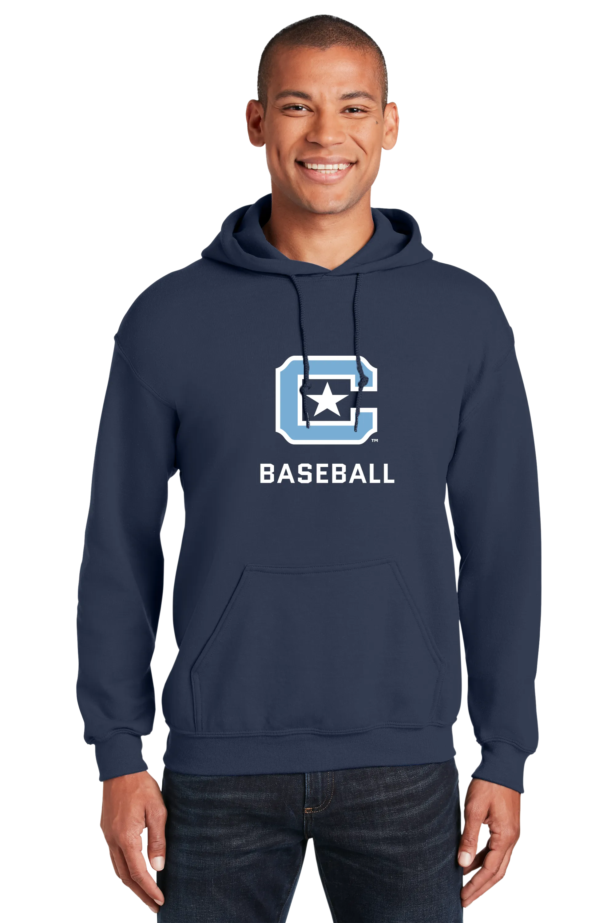 The Citadel Block C Star logo, Sports - Baseball,  Heavy Blend™ Hooded Unisex Sweatshirt