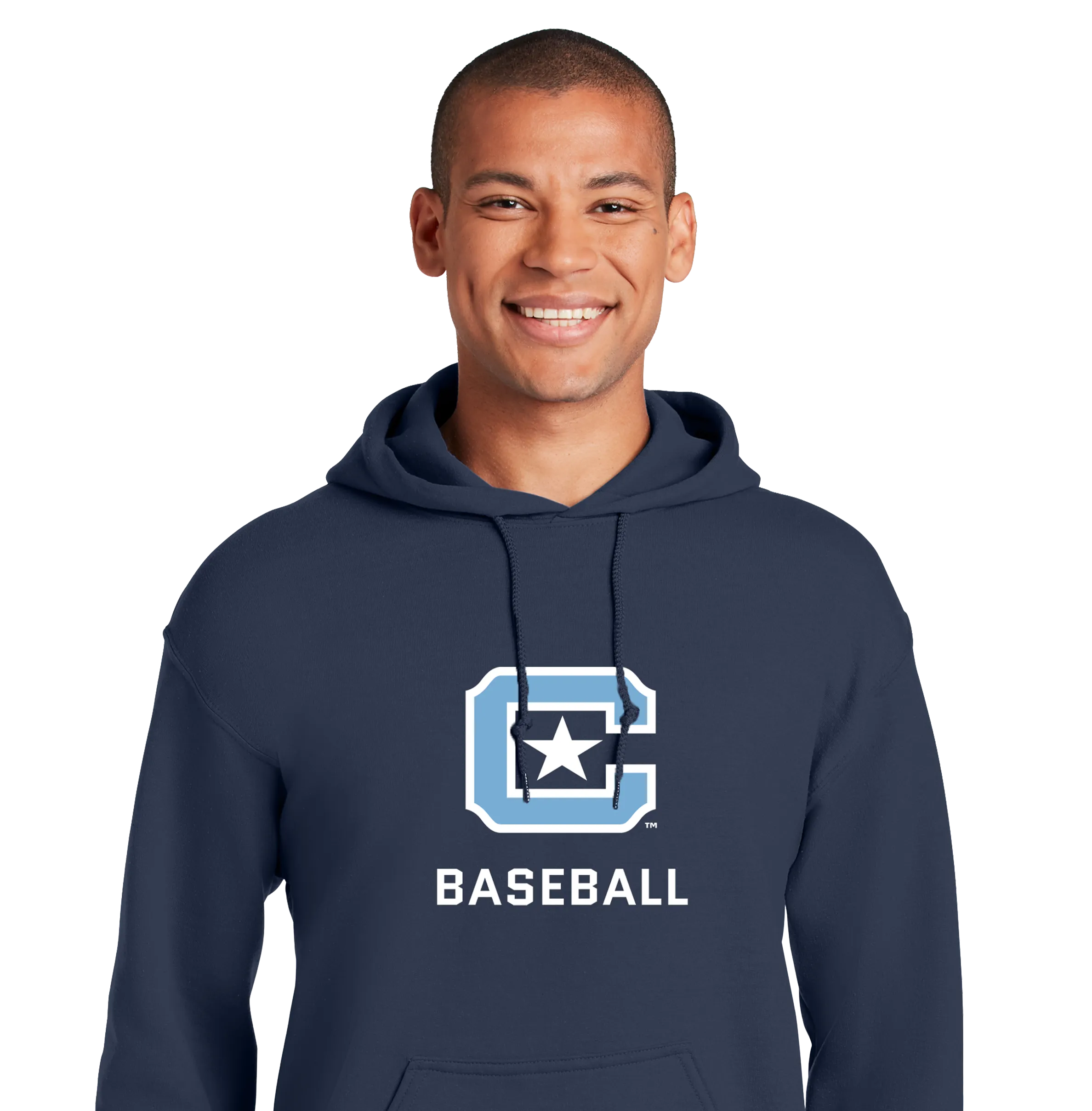 The Citadel Block C Star logo, Sports - Baseball,  Heavy Blend™ Hooded Unisex Sweatshirt