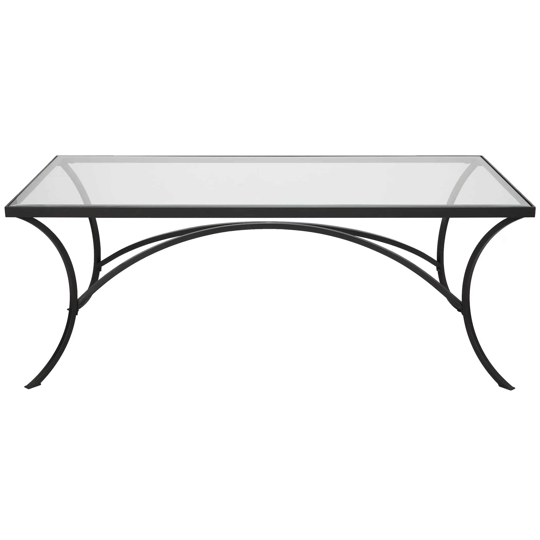 Uttermost Alayna Black Metal & Glass Coffee Table