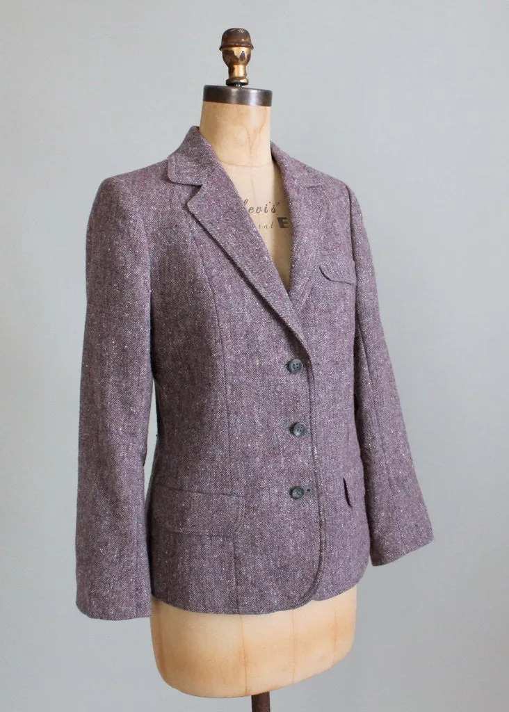 Vintage 1970s Hourihan Purple Irish Tweed Blazer