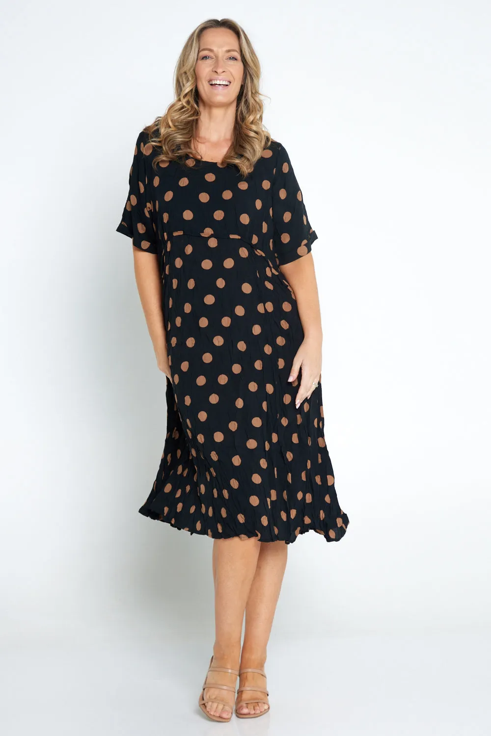 Waterhouse Dress - Brown/Black Spot