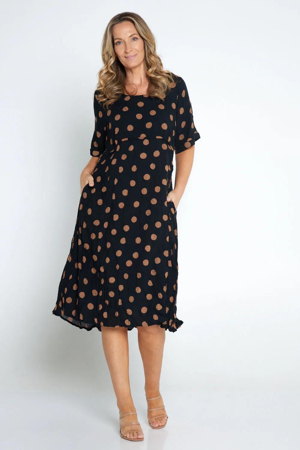 Waterhouse Dress - Brown/Black Spot