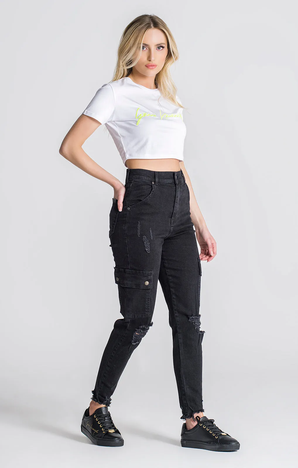 White Neon Yellow Reaction Signature Tee